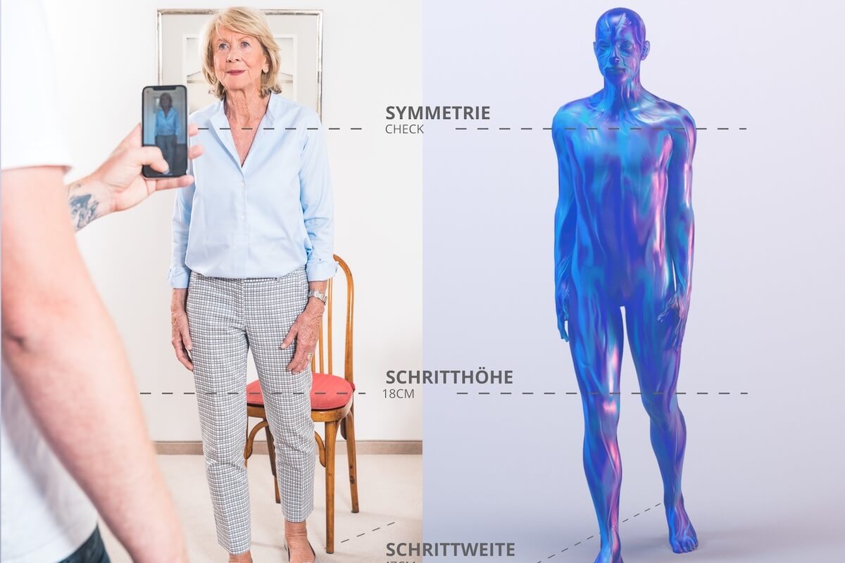 Mit der Lindera Mobilitätsanalyse per App soll sich das individuelle Sturzrisiko von Personen einfach und präzise ermitteln lassen. (Foto: Lindera)