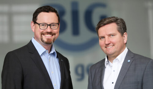Peter Kaetsch (r.), Vorstandsvorsitzender der BIG, und Markus Bäumer, stellvertretender Vorstandsvorsitzender. (Foto: BIG)