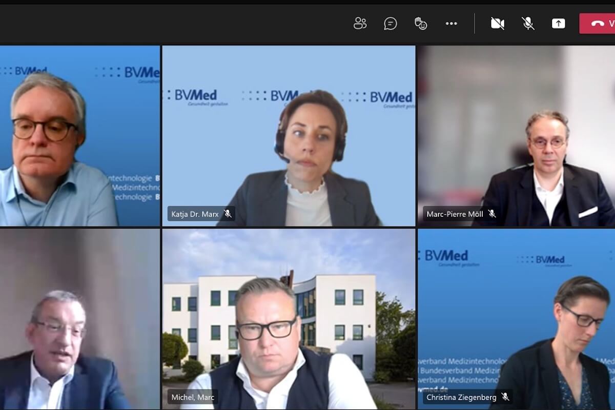 Der BVMed informierte am 19. Mai über die Herausforderungen der EU-MDR für die Unternehmen. (Foto: Screenshot)