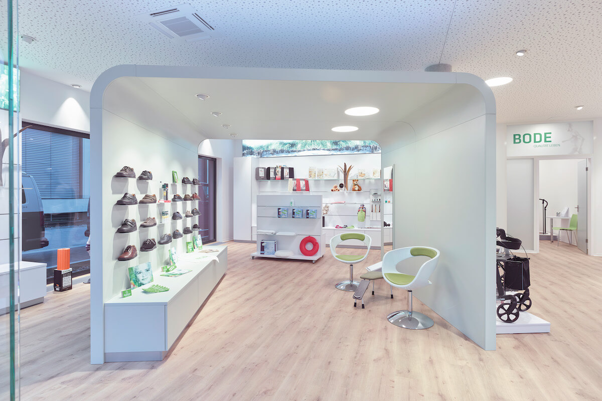 Marketing und Wohlfühlambiente durch besonderes Shopdesign. (Bode, Wolfsburg, Fotograf: Tim Dalhoff)