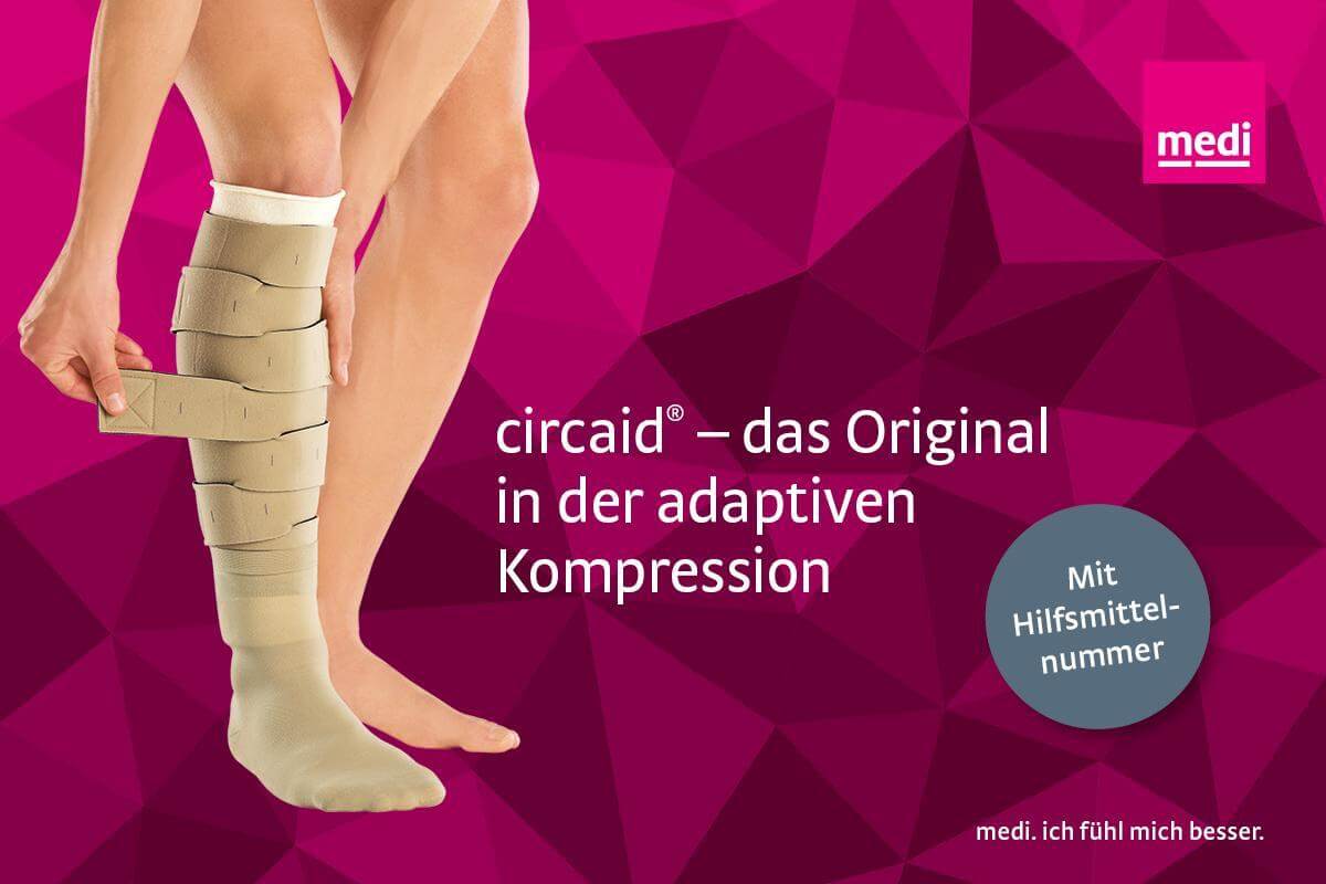 In einem Online-Event stellt medi die Möglichkeiten medizinischer adaptiver Kompressionssysteme vor. (Foto: www.medi.de)