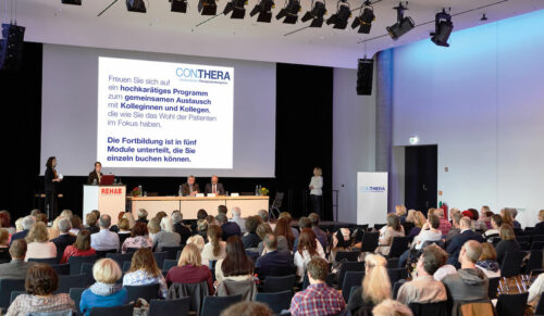 Erstmals findet parallel zur Rehab der Fachkongress Con.Thera statt. (Foto: Messe Karlsruhe / Behrendt und Rausch)
