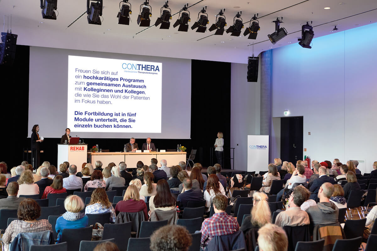 Erstmals findet parallel zur Rehab der Fachkongress Con.Thera statt. (Foto: Messe Karlsruhe / Behrendt und Rausch)