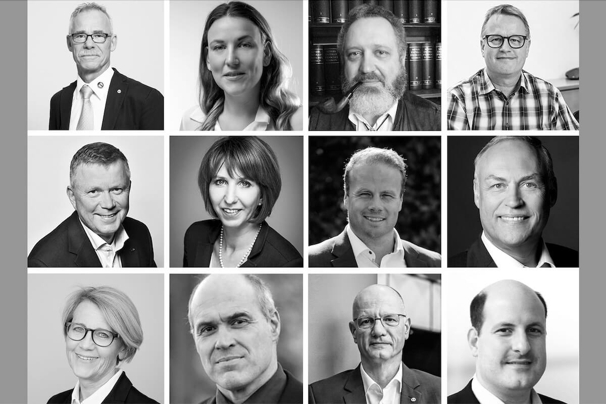 Die insgesamt 14 Mitglieder des Vorstands der DGIHV wurden am 19. August in Rostock von der Mitgliederversammlung gewählt (v.l.n.r. und o.n.u.): Matthias Bauche, Jennifer Ernst, Axel Friedhoff, Olaf Gawron, Bernhard Greitemann, Oda Hagemeier, Philipp Hoefer, Bernd Kladny, Doris Maier, Wolfram Mittelmeier, Alf Reuter und Axel Schulz. Auf der Fotocollage fehlen Gunar Liebau und Jean-Jacques Glaesener (Foto: DGIHV)