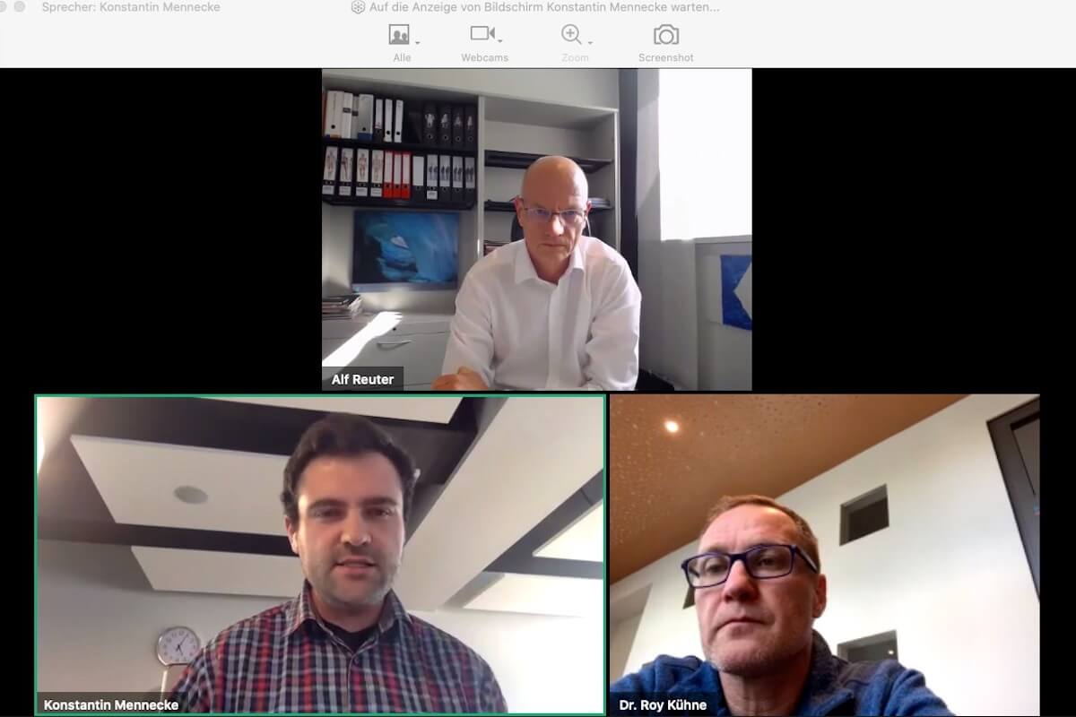 Etwa 130 Interessenten verfolgten die Live-Videokonferenz mit MdB Dr. Roy Kühne sowie dem BIV-Präsidenten Alf Reuter. (Foto: Screenshot)