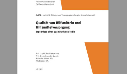 Wie kann die Qualität der Hilfsmittelversorgung gemessen werden? Die FH Bielefeld hat eine Studie zu möglichen Kriterien erstellt. (Foto: Screenshot Studientitel)