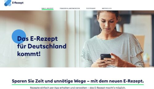 Die Themenseite der Gematik zum E-Rezept. (Foto: Gematik)