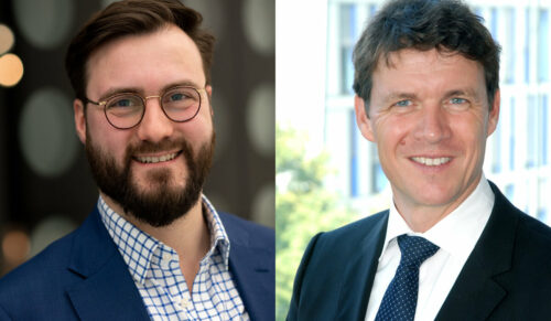 Manuel Grahammer, zuständig für Public Affairs im Bereich „Digital Health bei der Otto Group (l.), und Dr. Philip Nölling, Sprecher des Arbeitskreises „Digital Health“. (Fotos: bevh)