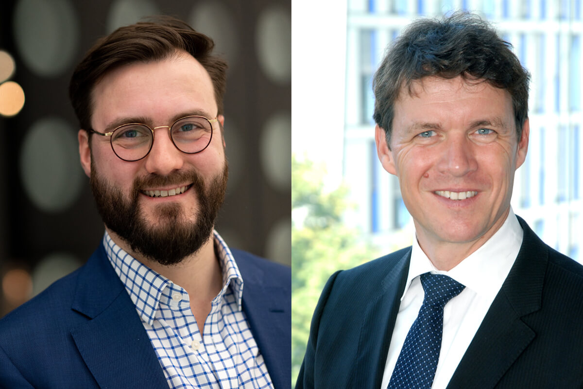 Manuel Grahammer, zuständig für Public Affairs im Bereich „Digital Health bei der Otto Group (l.), und Dr. Philip Nölling, Sprecher des Arbeitskreises „Digital Health“. (Fotos: bevh)