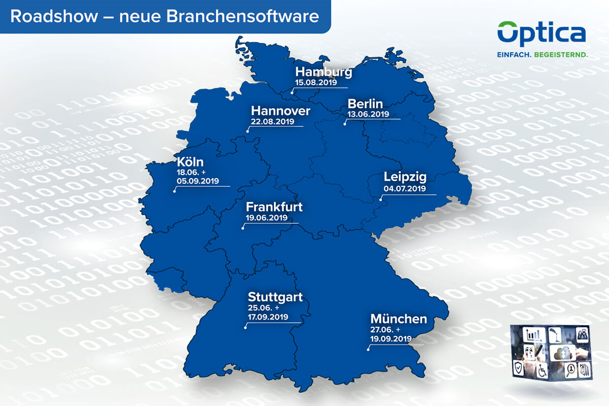 Im Rahmen einer Roadshow stellt der Abrechnungsdienstleister Optica seine neue Branchensoftware für Hilfsmittelerbringer vor. (Foto: Optica)