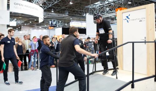 In Halle 4 wird bei der Rehacare erneut die Cybathlon Experience der Eidgenössischen Technischen Hochschule Zürich für Aufmerksamkeit sorgen. (Foto: Messe Düsseldorf, Constanze Tillmann)