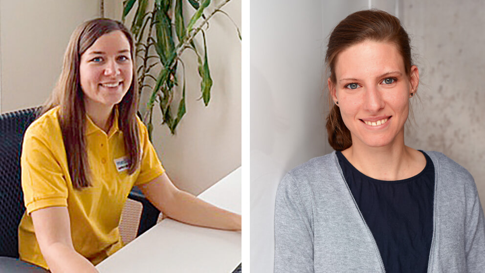 Nadine Beck (Medigroba) und Anna-Lena Cohrs (ThiesMediCenter) (Fotos: Privat)
