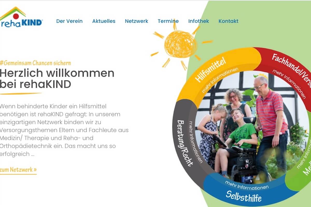 Neuer Auftritt: www.rehakind.com (Foto: Screenshot)