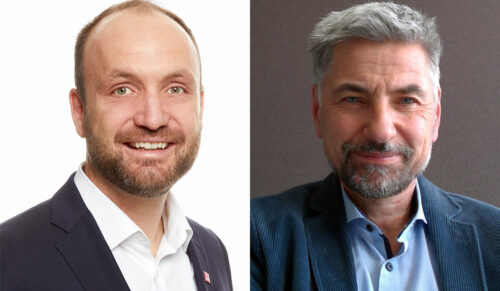 Geschäftsführer des Joint Ventures mit Sitz in Frankfurt sind Christoph Schmitz (l.) und Thomas Starke. (Fotos: Medi/Adesso)
