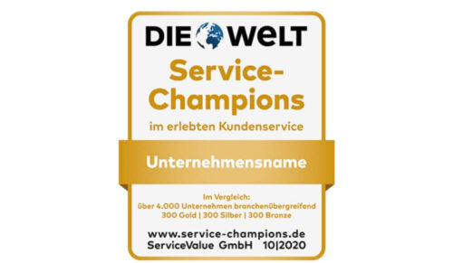 Service Value kürte in 384 Branchen die Service-Champions – auch im Sanitätsfachhandel. (Screenshot: Service Value)