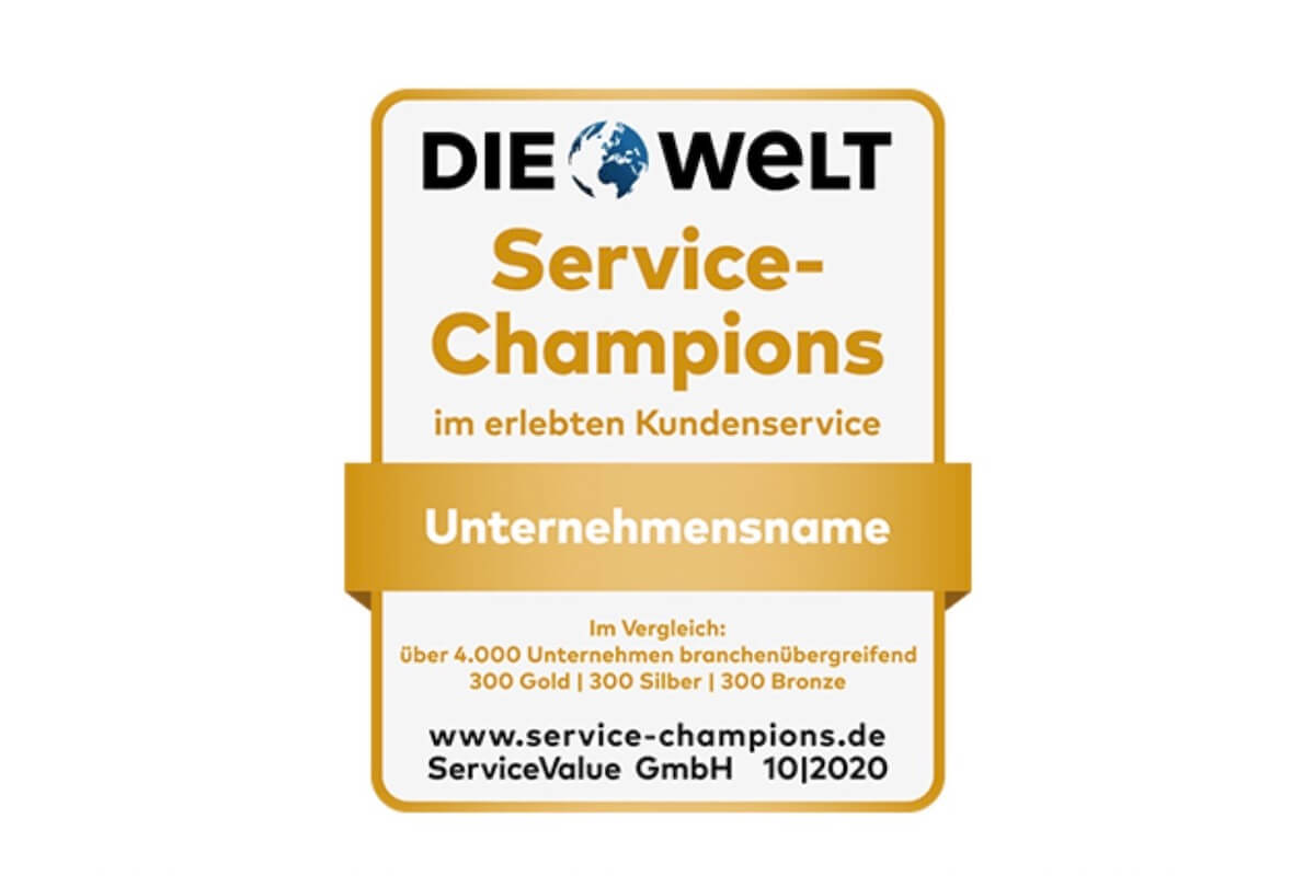 Service Value kürte in 384 Branchen die Service-Champions – auch im Sanitätsfachhandel. (Screenshot: Service Value)