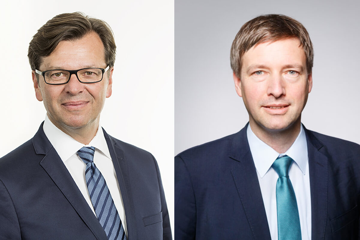 Dr. Johannes Thormählen, Vorstand GWQ Serviceplus AG (l.), und Dr. Jochen Walker, Geschäftsführer SpectrumK GmbH (Foto: GWQ Serviceplus AG/Stefan Wieland, stefanwieland.com)
