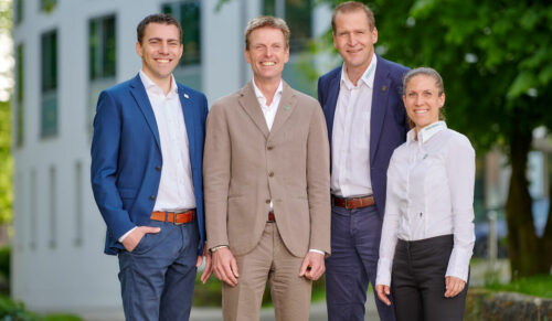 Die Zimmermann-Geschäftsführung (v.l.): Vincent Hautmann, Markus Zimmermann, Matthias Christ und Stephanie Hautmann. (Foto: Zimmermann)