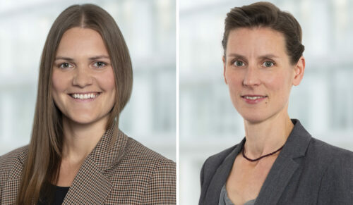 Die BVMed-Nachhaltigkeits-Expertinnen Clara Allonge (l.) und Dr. Christina Ziegenberg (Fotos: BVMed)