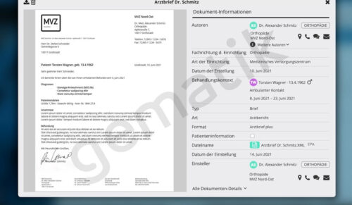 Die elektronische Patientenakte. (Foto: Gematik)