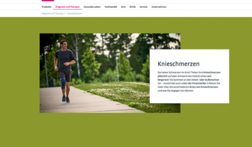 Medi präsentiert sich auf seiner Website mit einem neu gestalteten Gesundheitsbereich. (Foto: www.medi.de)