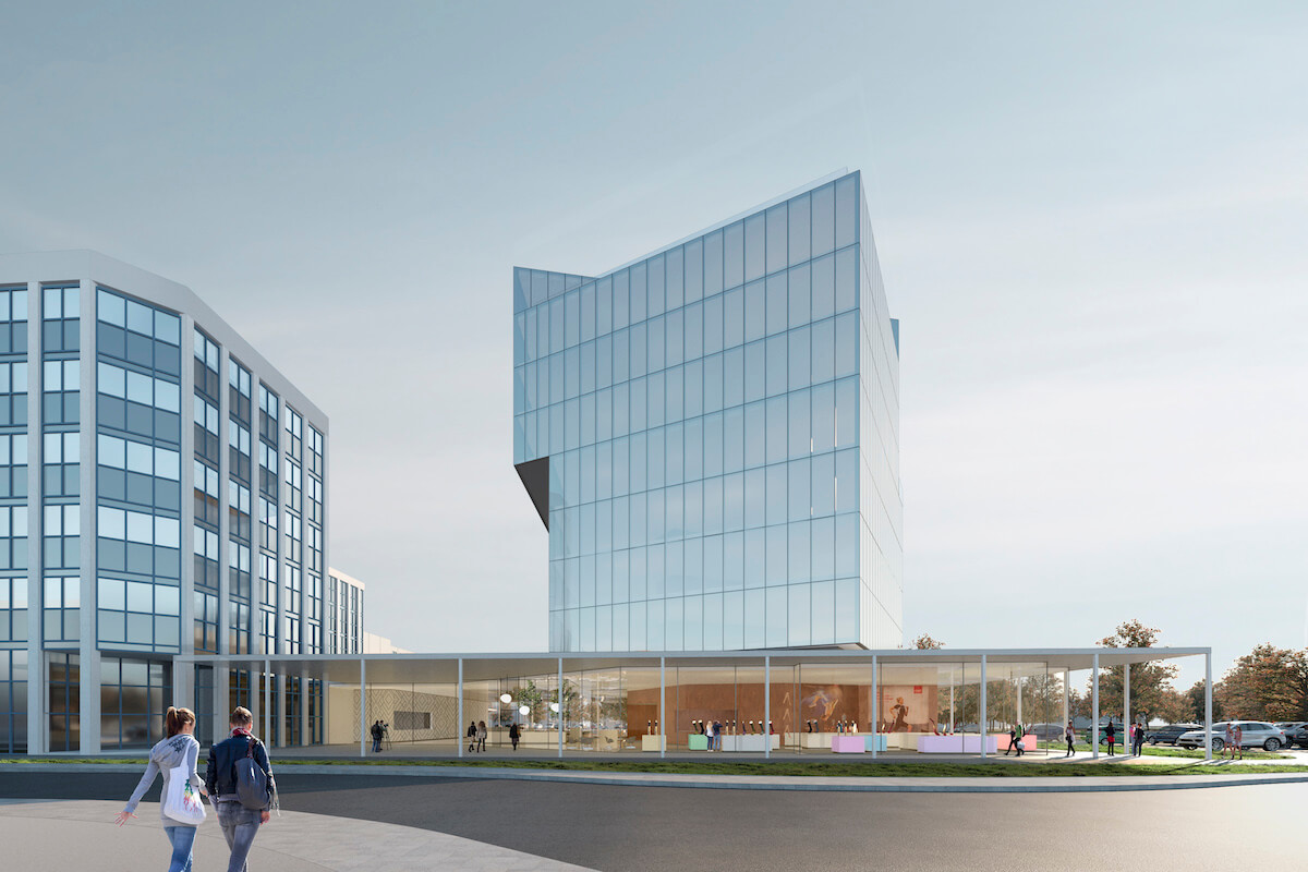 Als weit sichtbares Zeichen errichtet Medi bis zum Ende des Jahres 2020 ein neues Verwaltungsgebäude im Industriegebiet Bayreuth-Ost. (Foto: Medi)