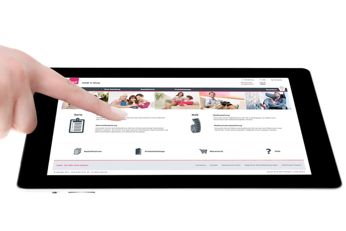 Der Medi e-shop ist ein B2B-Shop für das Fachpersonal aus der Gesundheitsbranche.(Foto: Medi)