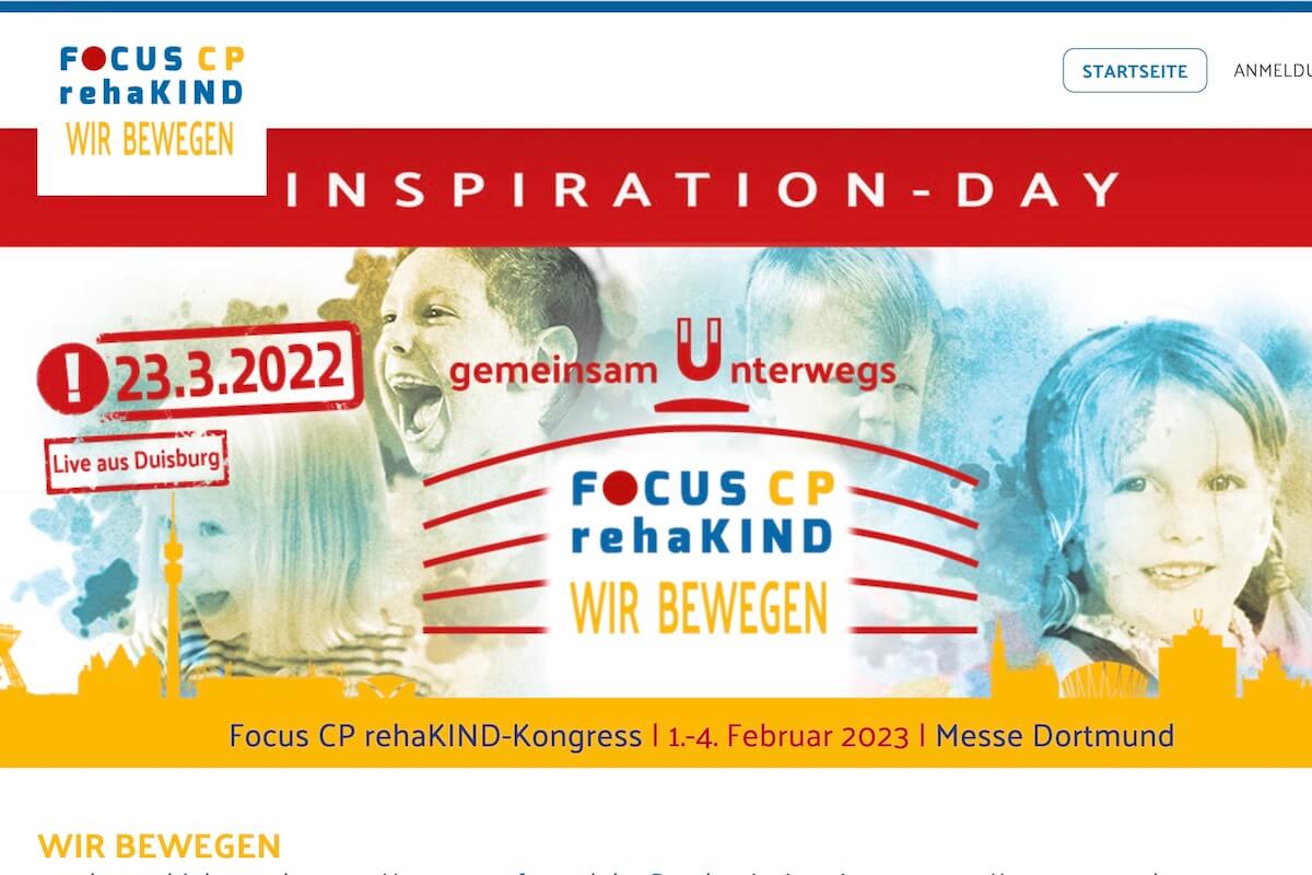 Zusammen mit Partnern lädt Rehakind zum Inspiration Day am 23. März. (Foto: Screenshot)