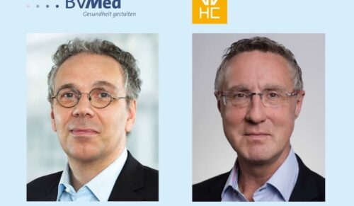 BVMed-Geschäftsführer Dr. Marc-Pierre Möll und VVHC-Geschäftsführer Norbert Bertram (Fotos: BVMed/VVHC)