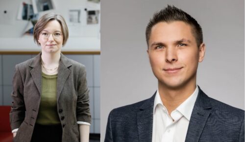 Laura Klesper (GesundheitsProfi), Dominik Heinz (Druckerfachmann.de) Foto: Redaktion)