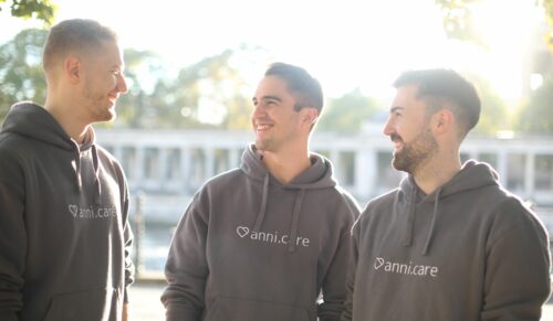 Die Anni.Care-Gründer Valentin Kronreif, Shane Füller und Thomas Seidl. (Foto: Anni.Care)
