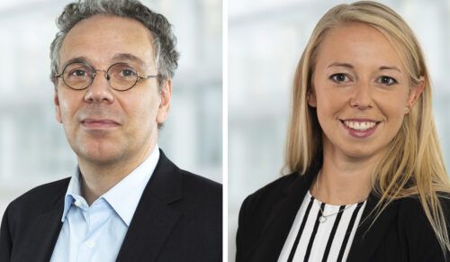 BVMed-Geschäftsführer und Vorstandsmitglied Dr. Marc-Pierre Möll und Juliane Pohl, Leiterin Referat Ambulante Gesundheitsversorgung. (Fotos: BVMed)