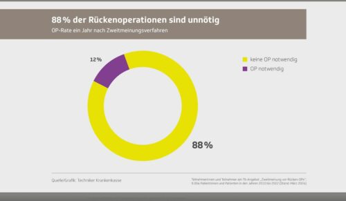 Die meisten Rücken-OPs sind unnötig. (Grafik/Quelle: TK)
