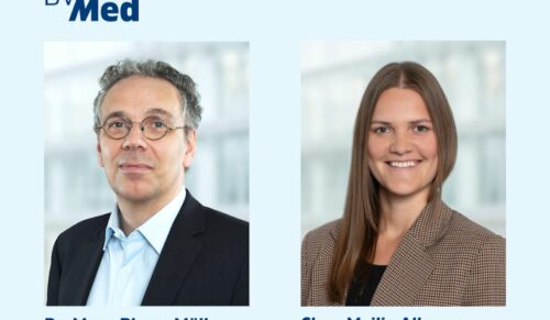 Dr. Marc-Pierre Möll und Clara Mailin Allonge (Foto: BVMed)