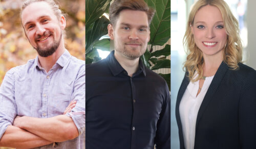 Sprechen über den Sanitätsfachhandel als Arbeitgeber (v.l.): Moritz Herde (ORFO), Julien Kensicki (Sanistar) und Claudia Sündermann (Rehavital).