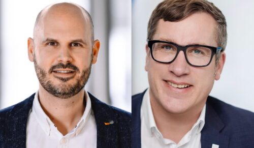 Daniel Hölper, Geschäftsführer der Joviva-Betreiberin Sani Future GmbH (l.), und Ulf Doster, Vorstand der Sanitätshaus Aktuell AG. (Fotos: Sanitätshaus Aktuell AG)