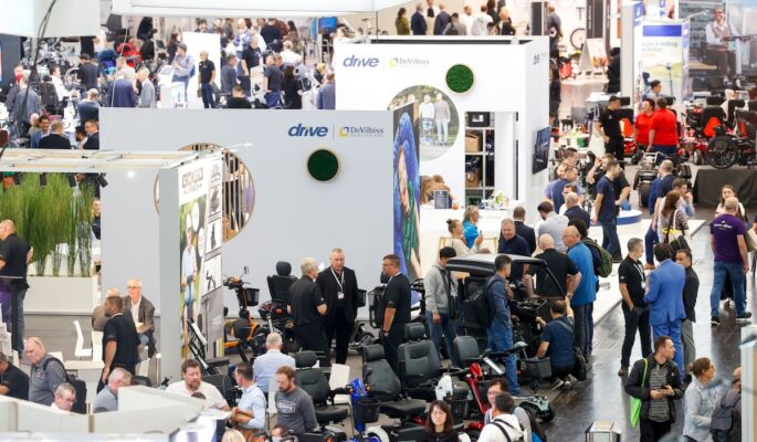 Die Rehacare lockte rund 44.000 Besucherinnen und Besucher an (Foto: Messe Düsseldorf/ctillmann)