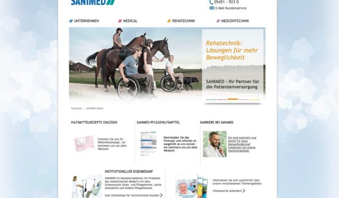 Sanimed-Webseite (Foto: Screenshot)
