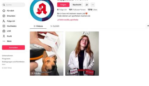 Tiktok-Kanal der Apothekerschaft. (Foto: Screenshot)