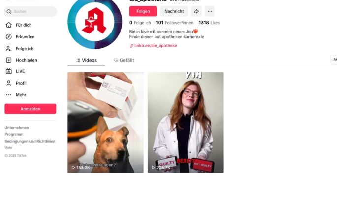 Tiktok-Kanal der Apothekerschaft. (Foto: Screenshot)