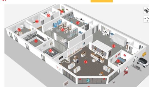 Die ‚virtuelle Apotheke‘ visualisiert seit Herbst 2023 eine idealtypische Apotheke. Neu ist nun, dass auch die Versorgung von Krankenhäusern oder Heimen detailgenau skizziert wird. (Foto: Screenshot)