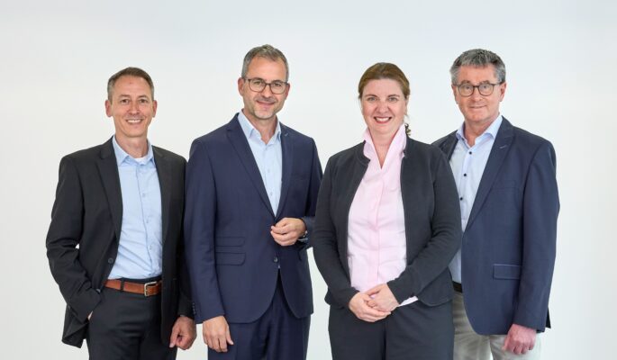 V.l.n.r.: Marko Stritzke, Harald Meyer, Stefanie Range und Andreas Brandes (Foto: Ludwig Bertram GmbH)