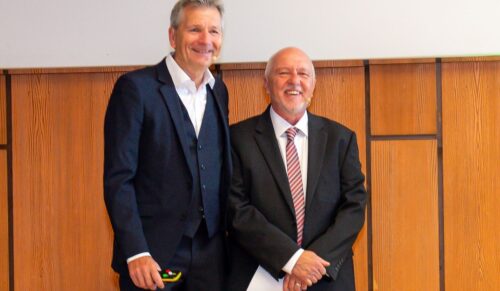 Wissenschaftliche Leitung der 2. Internationalen Földiklinik-Tage (v.l.): Dr. med. Tobias Bertsch und Guenter Klose. (Foto: Juzo)
