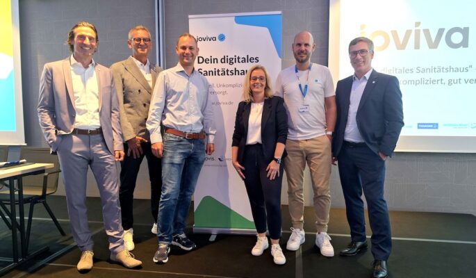Bei der Joviva-Gesellschafterversammlung in Köln (v.l.): Dr. Christian Gentner, Hans Werner Scherer, Dominik Kächele, Vera Nierzwiki, Daniel Hölper und Ulf Doster.
Foto: Sani Future