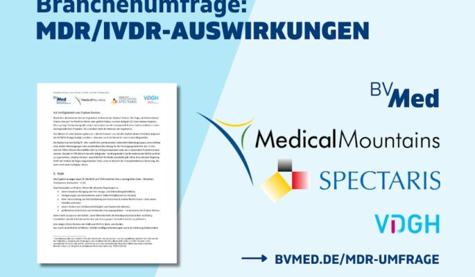 Vier Verbande haben ihre Mitglieder zu den Auswirkungen der MDR und IVDR befragt. (Foto: BVMed, Spectaris, VDGH, MedicalMountains)