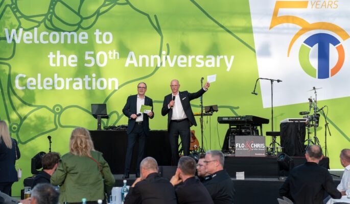 Alf Reuter, Präsident des Bundesinnungsverbandes für Orthopädie-Technik, begrüßte die Gäste anlässlich des 50jährigen Jubiläums der OTWorld. (Foto: Leipziger Messe / Tom Schulze)