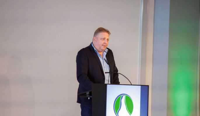 Thomas Bauerfeind (Berkemann) eröffnete das 14. Bequemschuhsymposium in Zeulenroda. (Foto: Berkemann)