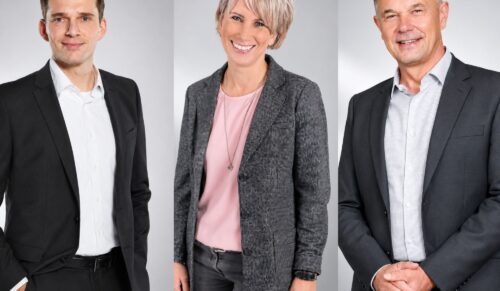 Hansjörg Reiner (Auxilium), Meike Rahm und Marco Hammerstein (beide Rahm). (Foto: Auxilium/Rahm)