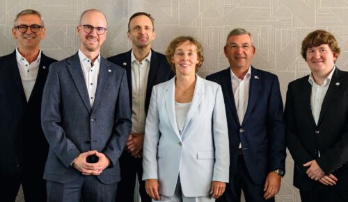 Der neue Aufsichtsrat: (v.l.n.r.) Hans Werner Scherer, Felix Carqueville, Dr. Markus Linnerz, Dr. Sonja Schaible, Jörg Rolf, Bernd Urban (Foto: Sanitätshaus Aktuell AG