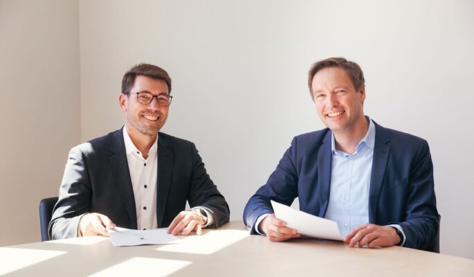 Die neuen Valuny-Geschäftsführer Dieter Loewe (l.) und Dr. Jochen Walker. (Foto: Stefan Wieland)